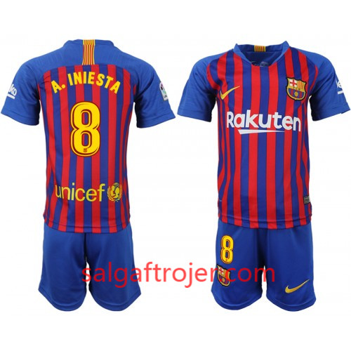 FC Barcelona Fodboldtrøjer A_Iniesta 8 Børn Hjemmebanesæt 2018/19 Kort ærmer FC Barcelona Fodboldtrøjer A_Iniesta 8 Børn Hjemmebanesæt 2018/19 Kort ærmer